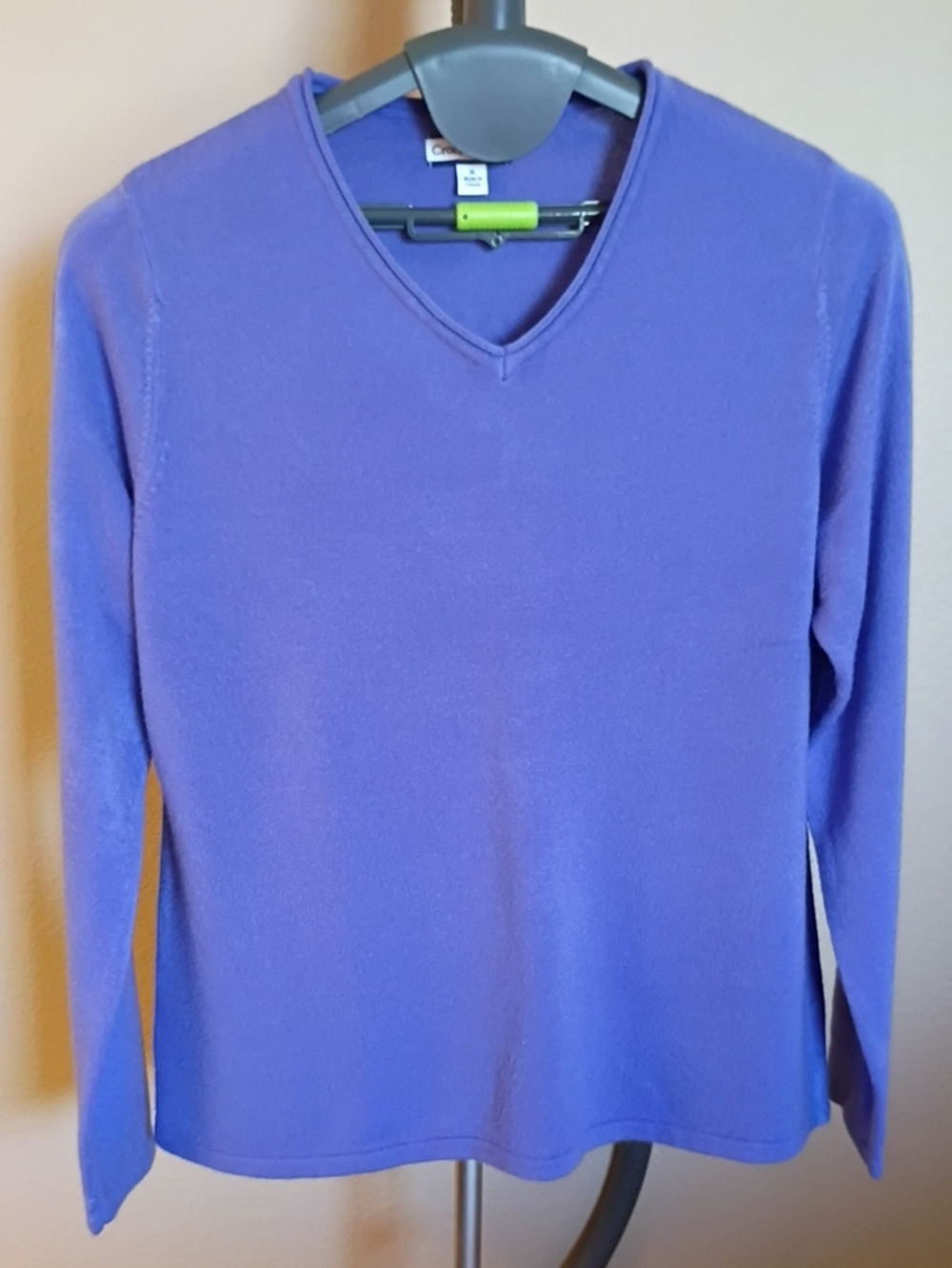 Croft & Barrow Women's V-Neck Sweater in Lavender Size XL